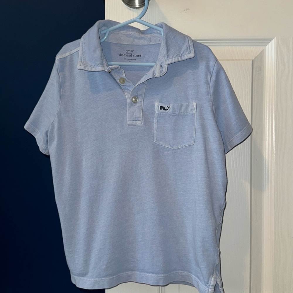 Vineyard Vines boys polo size 7 light blue